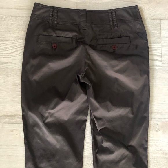 Solar Designer Slim Straight Leg Brown Satin Dress Pants - Picture 15 of 16